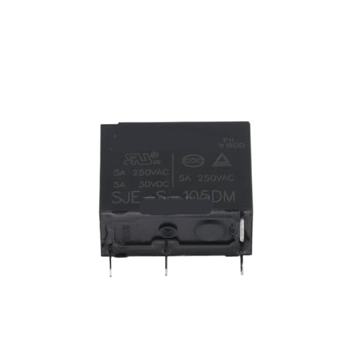 Relé electromecánico SJE-S-112DM de 12VDC con 4 pines normalmente abiertos y salida 5A 250VAC