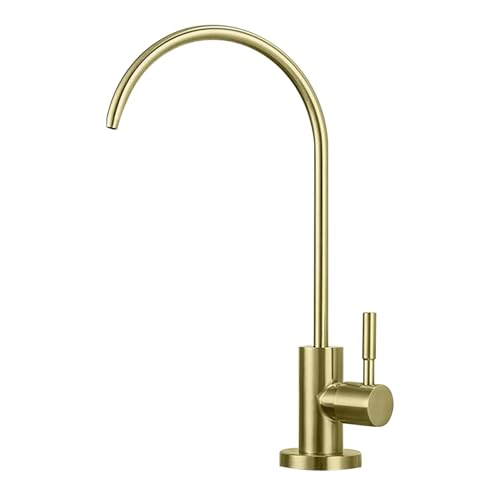 Robinet purificateur d'eau de cuisine anti-trace or brossé 1/4