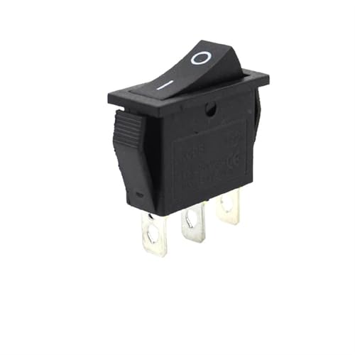 Interrupteur à bascule avec LED ON OFF 220V 16A à 3 broches noir pour radiateur électrique