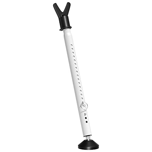 CALCHELE Door Security Bar & Sliding Patio Door Security Bar, Window Security Bar Door Stoppers Heavy Duty Security Door Jammer Bar, Adjustable Security Bar for Front Door, Apartment, Hotel Room White