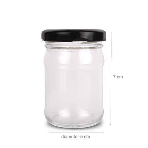 Image of Clear mushroom jar, food Storage Containers,Jar For Spice & pickel, honey, jam Pack of (12)