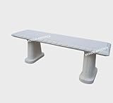 panchina cemento DESIGN ELEGANTE: Panchina con finitura Bianca che aggiunge un tocco raffinato al vostro giardino o terrazzo