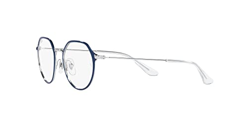 Ray-Ban Junior Ry1058 Jack Round Prescription Eyewear Frames, Blue On Silver/Demo Lens, 47 Mm #TOP2