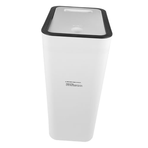 Caneca de basura con tapa Happyyami blanca 10L rectangular