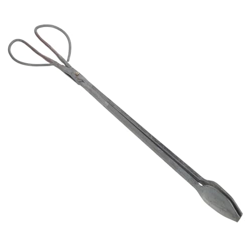 Amosfun Heavy Duty Fireplace Tongs Thickened Iron Log Grabber for Outdoor Campfire Cooking Barbecue Firewood Gripper with Ergonomic Handle for Safe Easy Wood Handling