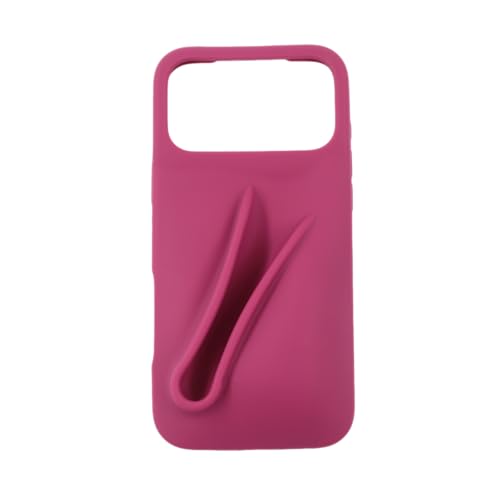 Nkkomura Soft Touch Silicone Lip Gloss Phone Case for iPhone 17 Pro Max, Minimalist Matte Design, Shockproof & Anti-Fingerprint Cover (Deep Burgundy)