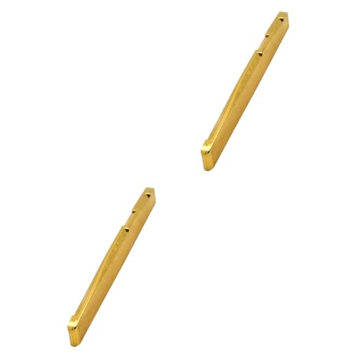 SUPVOX 2pcs Guitar Brass Saddle Nut Guitar Nut Replacement Parts Brass Construction
