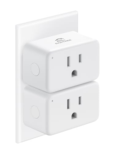 EIGHTREE Smart Plug 15A Smart Plugs that Compatible with Alexa & Google Home & SmartThings No Hub Required WiFi Outlet with Remote Control Timer & Schedule 2.4GHz WiFi Only 2 Packs