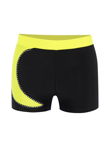 Kids Boys Patchwork Sports Shorts Gymnastics Ballet Dance Workout Training Yoga Shorts Hot Pants