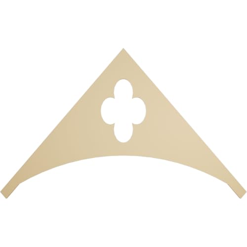 Ekena Millwork GPP060X035X100TUR Turner Architectural Grade PVC Gable Pediments, 60"W x 35"H x 1"P (14/12) Pitch