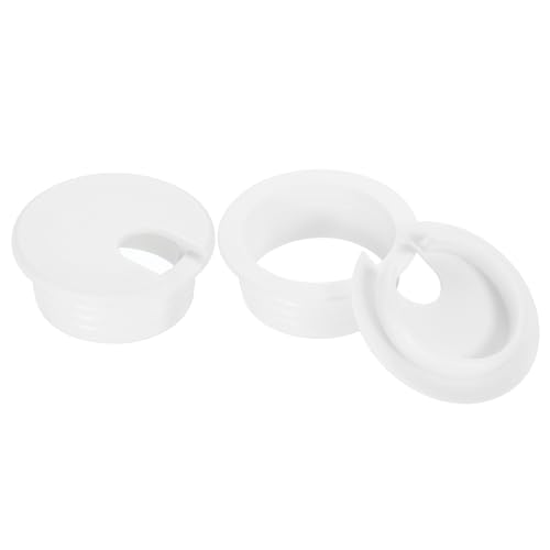 uxcell Cache Trou Câble 2Pcs 38mm ABS Blanc