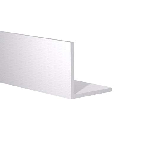 Best Deal Product Orange Aluminum – 90 Degree Angled Extrusion – Heavy Duty Metal L Shape Corner Angle Bar – Extruded Edging Trim Bracket – 1-3/4" x 1-3/4" x 1/8" (8ft, Mill (raw))