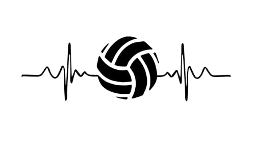 Vinilo decorativo con diseño corazón y voleibol