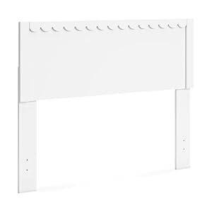 Signature Design by Ashley Hallityn Coastal Panel Headboard, Full, White