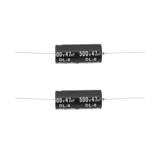 OTOTEC 2 Condensadores Axiales de 47 UF Y 500 V 43 X 18 Mm Compatible con Fender Hot Rod Deluxe útiles para Reemplazar Tapas en Amplificadores de Válvulas Antiguos Y Modernos