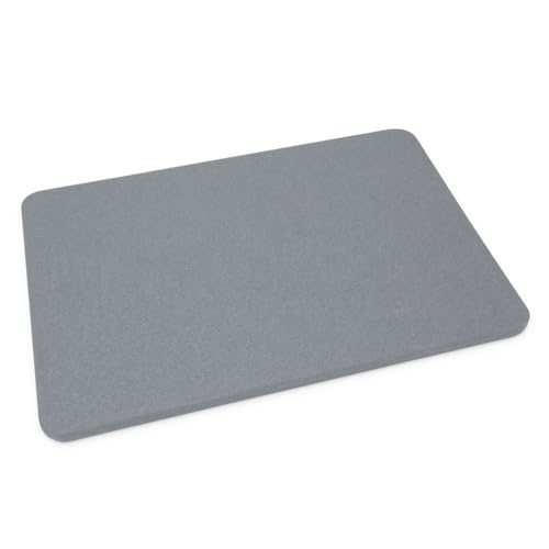 Acomoda Textil – Alfombra de Baño de Piedra Diatomita 40x60 cm. Tapete Antideslizante de Secado Rápido y Alta Absorción Práctico, Higiénico y Funcional para el Hogar (Gris)