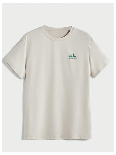 SweatyRocks Men's Graphic T Shirt Crewneck Short Sleeve Loose Casual Tee Tops2