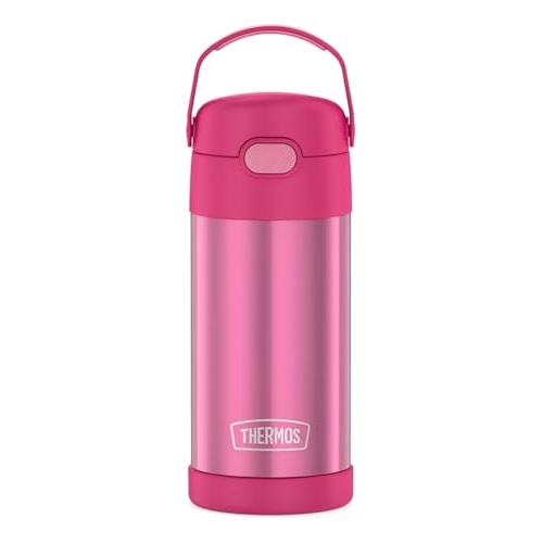 THERMOS FUNTAINER Water Bottle with Straw - 12 Ounce - Kids Stainless Steel Vacuum Insulat...