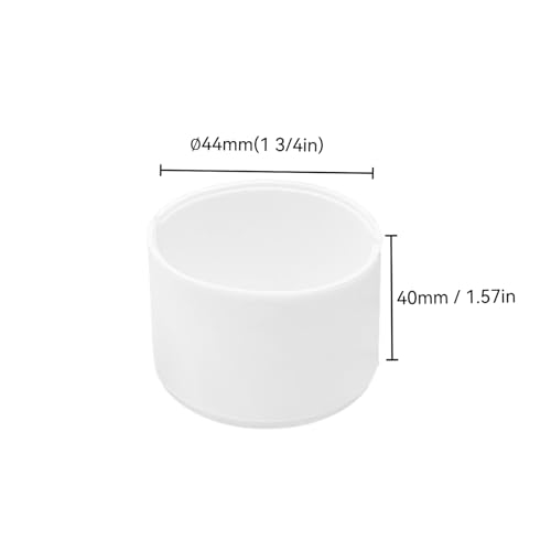Image of 4Pcs Rubber End Caps ID 44mm (1-3 /4 inch) White Flexible Protective Caps Soft Elastic Dustproof Cover for Rod Tube Screw Bolt