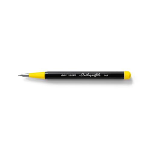 Image of LEUCHTTURM1917 0.7mm Mechanical Pencil No.2 Black /Lemon Edition | Clutch Lead Pencil, HB Graphite, Bauhaus Edition, Drehgriffel No. 2, Journal Pencil, Gift