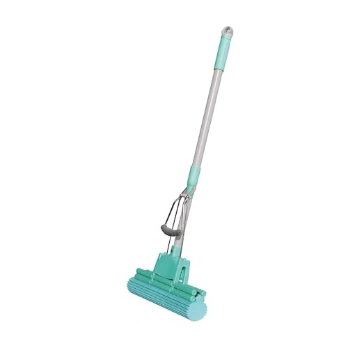 Image of Premium PVA Sponge Mop with Self-Wringing Roller - Super Absorbent, Quick Dry, Extendable Handle, Multi-Surface Floor Cleaner for Kitchen, Bathroom, Hardwood, Tile & Laminate Floors