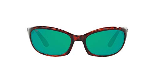 Costa Del Mar Men s Harpoon Polarized Oval Sunglasses, Tortoise Copper Green Mirrored Polarized-580P, 62 mm