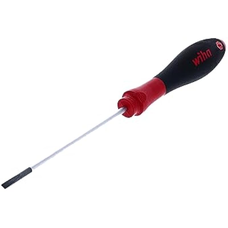 Wiha 30210 Slotted Screwdriver with SoftFinish Handle, 3.5 x 100mm