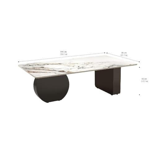 Image of Wakefit Center Table | 1 Yr Warranty | Coffee Table for Living Room Wooden, Tea Table for Living Room Wooden, Sofa Table, Free Installation from Brand, Modern Multi-Functional & Wobble-Free(Typica)