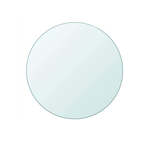 Round Glass Dining Table Top, Round Flat Glass, Tempered Flat Edge Polish Glass Table Top, Double Tempered Glass Turntable, Round Glass Table Top, Tempered Glass Table Top ( Size : 48CM(19INCH) )