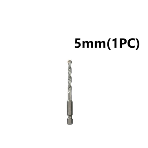 Foret de maçonnerie 5mm à queue hexagonale pour percer le béton et la brique - 2