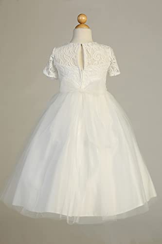 Pink Princess First Communion Dresses for Girls 7-16 1st White Holy Lace Dress Size Vestidos de Primera Comunion para Niñas3