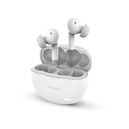 Philips Audio TAT1179WT/94 True Wireless in Ear Earbuds with Pocket Sized Charging Case, Play Time Upto 45Hrs, 10mm Dynamic Drivers, Inbuilt Mic, IPX4
