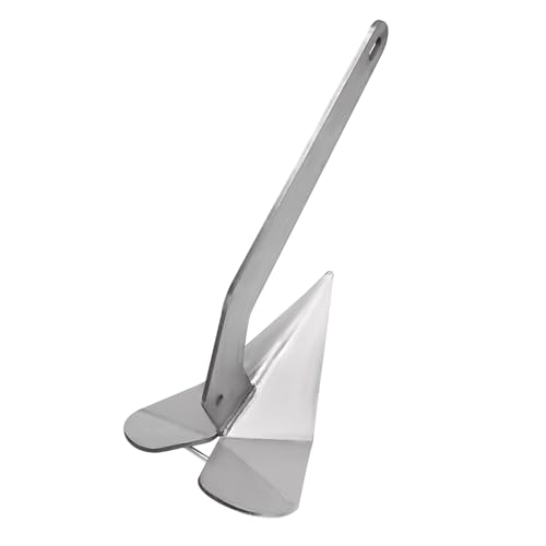Usoraszkt Marine Solid 316 Stainless Steel Delta Wing Anchor Small Yacht Plow Anchor 35Lbs Ideal for Pontoons and Fishing Boats