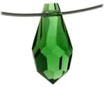 24 Pieces 6.5x13mm Preciosa Czech Crystal Drop Pendant Faceted Drop Clear Beads, Jet