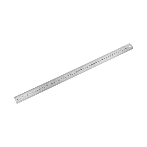 ステンレススチール 両面ストレート定規 センチメートルインチスケール定規 精密測定ツール 15cm/20cm/30cm/40cm/50cm 1個(500mm)