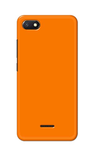 Image of Plain Orange Hard Back Case Cover for Redmi 6A Back Cover -(J5) VNS2229