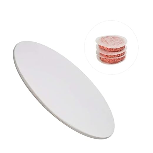Burger Presser - Non-Stick hamburgare tillverkare rund form pressform set för BBQ Ø 12 cm/4,7 tum (silikonpapper)