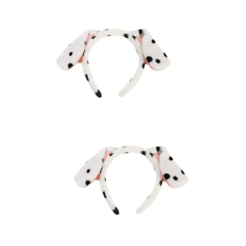 YARNOW 2 piezas Diadema Blanca con Orejas de Perro de Tela Accesorio Cosplay para Fiesta y Carnaval para Adultos Jóvenes