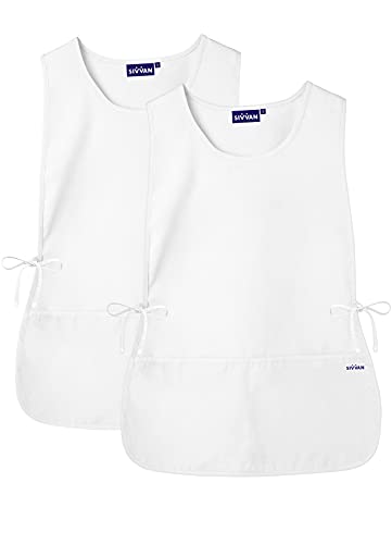 SIVVAN Unisex Apron - Cobbler Apron 2-Pack - S87002 - White - R