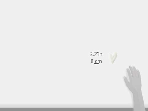 Creative Co-Op White Ceramic Heart Ring Dish, 2.75" L x 2.25" W