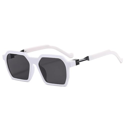 Lunettes de soleil polygonales femmes verres solaires rétro UV400 bleu rose