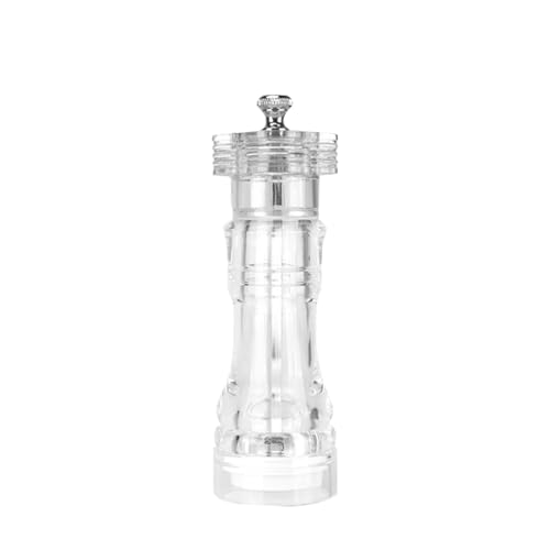 Molinillo de sal y pimienta, acrílico, diseño transparente, portátil, salero para cocina, barbacoa, picnic, viajes