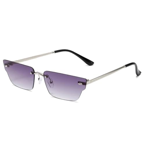 Lunettes de soleil rétro pour femmes aux verres dégradés gris argenté et finitions soignées