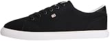 Tommy Hilfiger Chaussures Basses en Toile pour Femme Th Low Profile Vulc FW0FW09102, Noir (Noir), 36