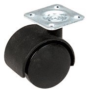 CRL Black Swivel Type Cabinet Caster GDH24BL