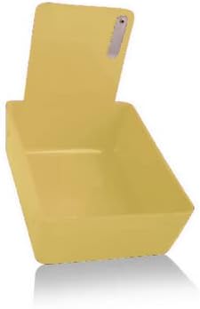 8/Pk Medical Pro Lab Pan Medium 7"x5"x2" Dental Hanging Lab Working Pan Plastic with Stainless Steel Clip (Green)