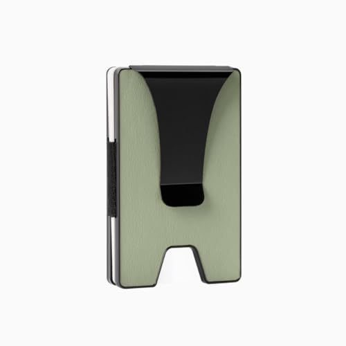 Portefeuille minimaliste en cuir vert idéal pour le voyage et le quotidien des hommes actifs