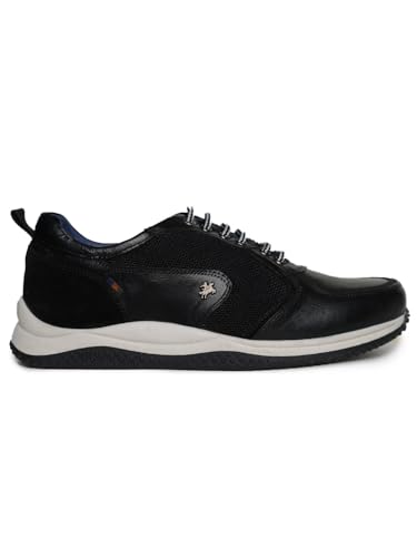 Image of BckByBuckaroo Adults-Men CODRIN Leather Denim Classic Shoe Lace Up Black