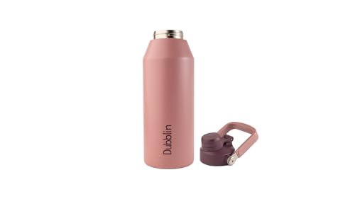Image of Dubblin Drum Water Bottle 1400 ML | Double Wall Vacuum Insulated Stainless Steel Bottle | Keeps Water Hot & Cold | No Sweat | Leak Proof | BPA Free (Pink)