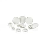 Kitchen Life Juego de desayuno Caotíc Gold de 14 piezas para 6 personas, lujoso juego de vajilla de cerámica Kütahya con borde dorado, apilable y duradero